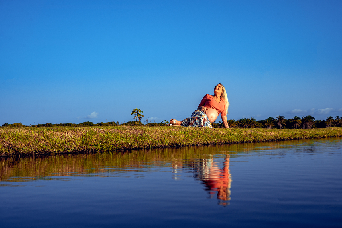 Senhoritas Fotografia ensaio gestante praia Guarajuba Bahia Salvador grávida fotográfico
