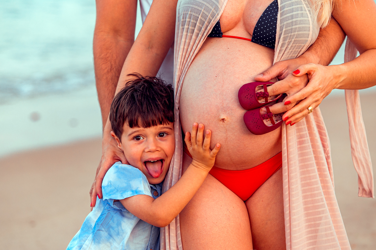 Senhoritas Fotografia ensaio gestante praia Guarajuba Bahia Salvador grávida fotográfico