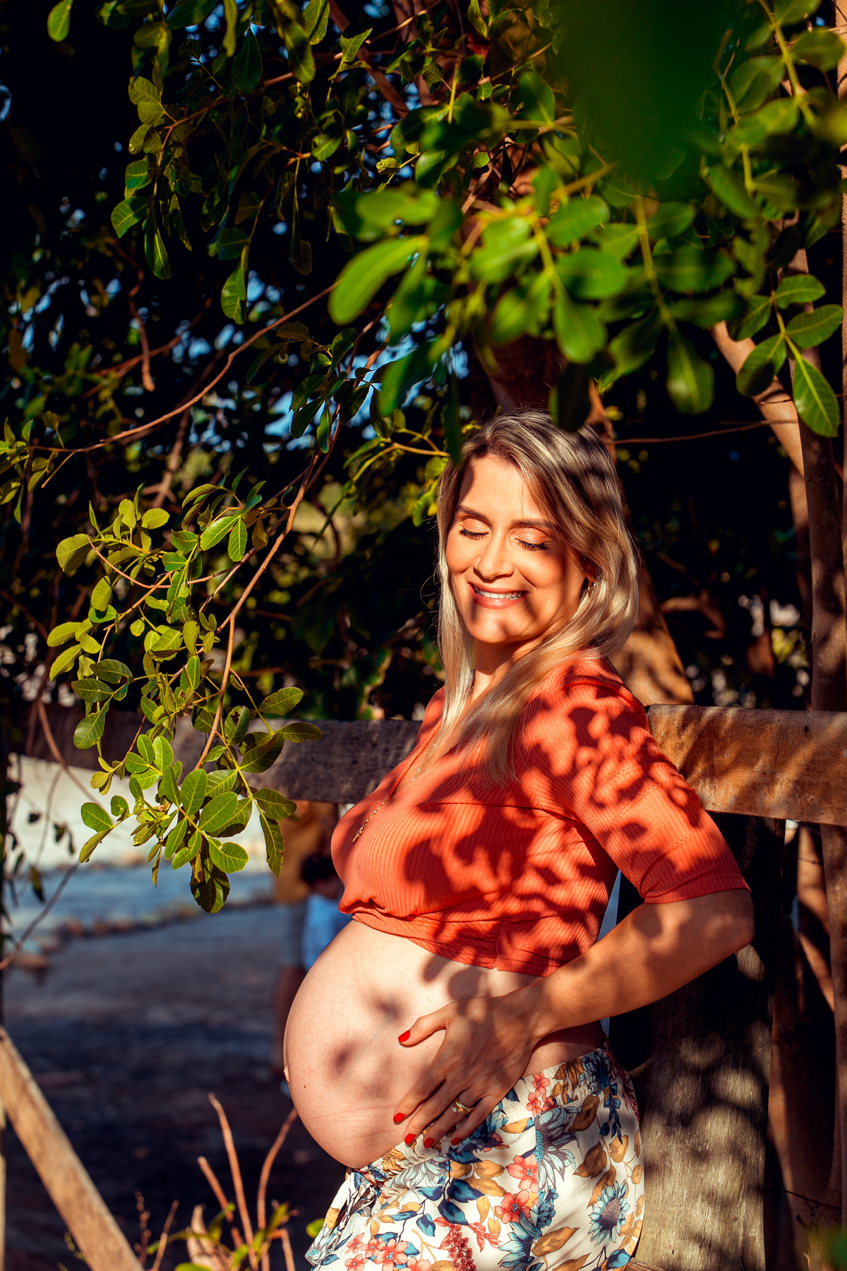Senhoritas Fotografia ensaio gestante praia Guarajuba Bahia Salvador grávida fotográfico