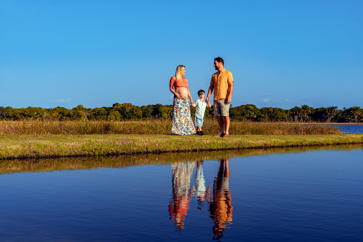 Senhoritas Fotografia ensaio gestante praia Guarajuba Bahia Salvador grávida fotográfico