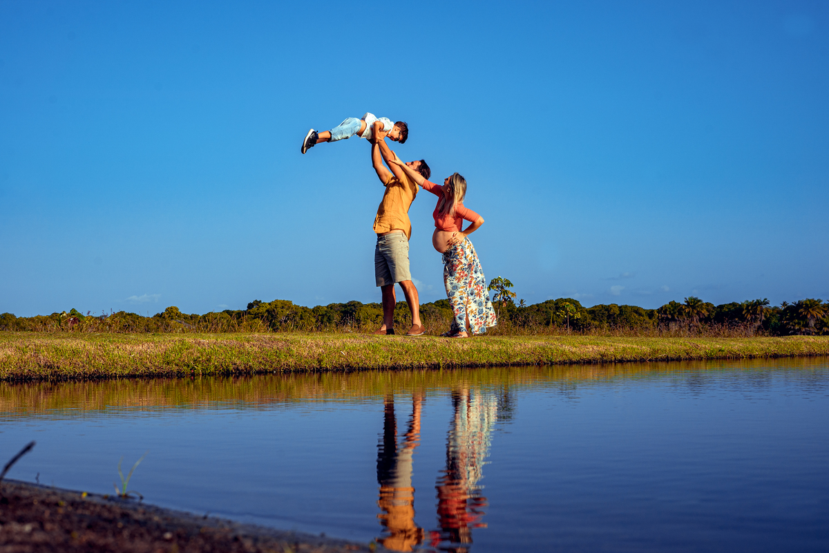 Senhoritas Fotografia ensaio gestante praia Guarajuba Bahia Salvador grávida fotográfico