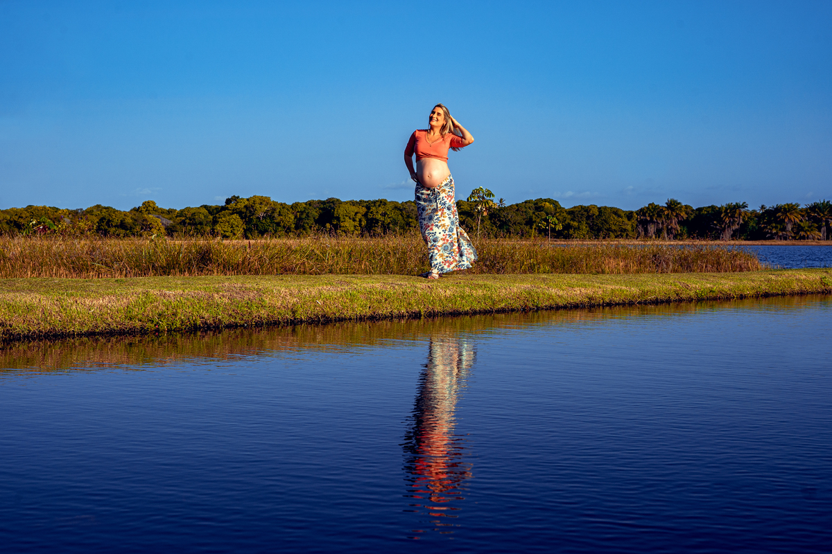Senhoritas Fotografia ensaio gestante praia Guarajuba Bahia Salvador grávida fotográfico