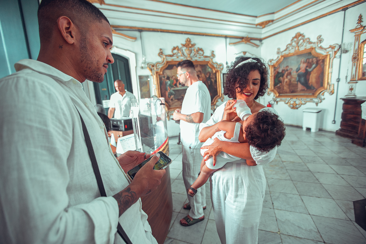 Senhoritas Fotografia Batizado Batismo Igreja do Bonfim Nosso Senhor do Bonfim Salvador Bahia Missa Fitinhas 