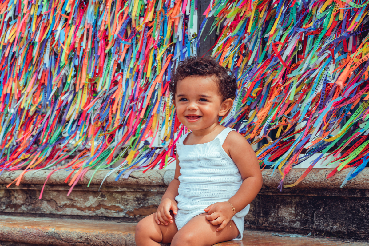 Senhoritas Fotografia Batizado Batismo Igreja do Bonfim Nosso Senhor do Bonfim Salvador Bahia Missa Fitinhas 