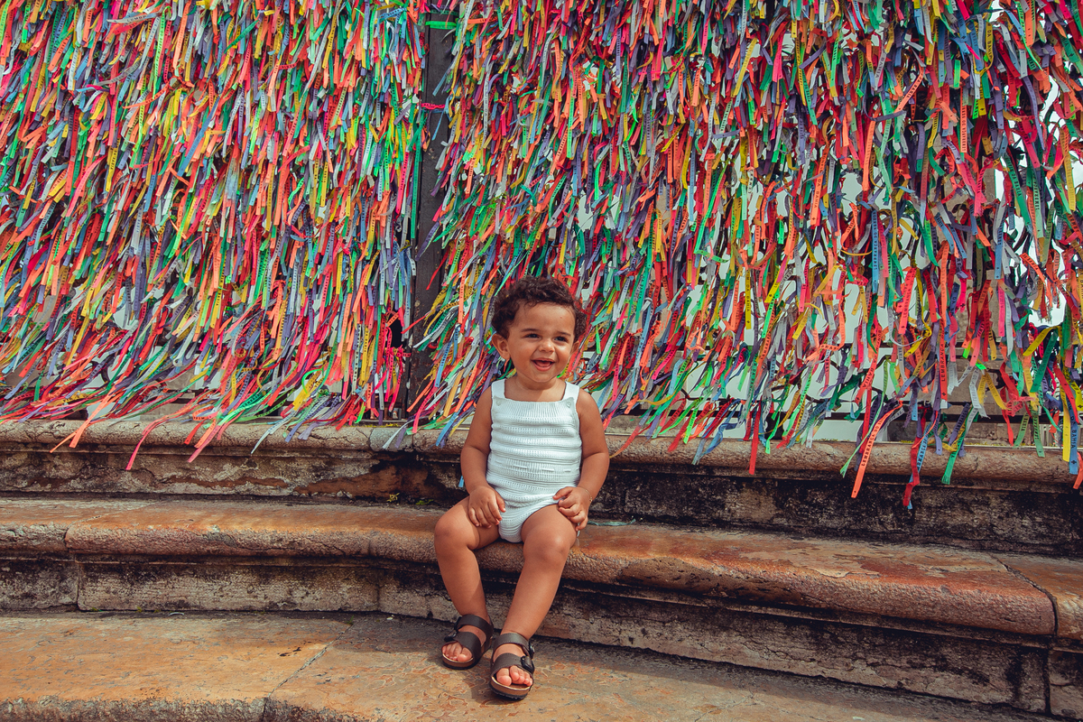 Senhoritas Fotografia Batizado Batismo Igreja do Bonfim Nosso Senhor do Bonfim Salvador Bahia Missa Fitinhas 