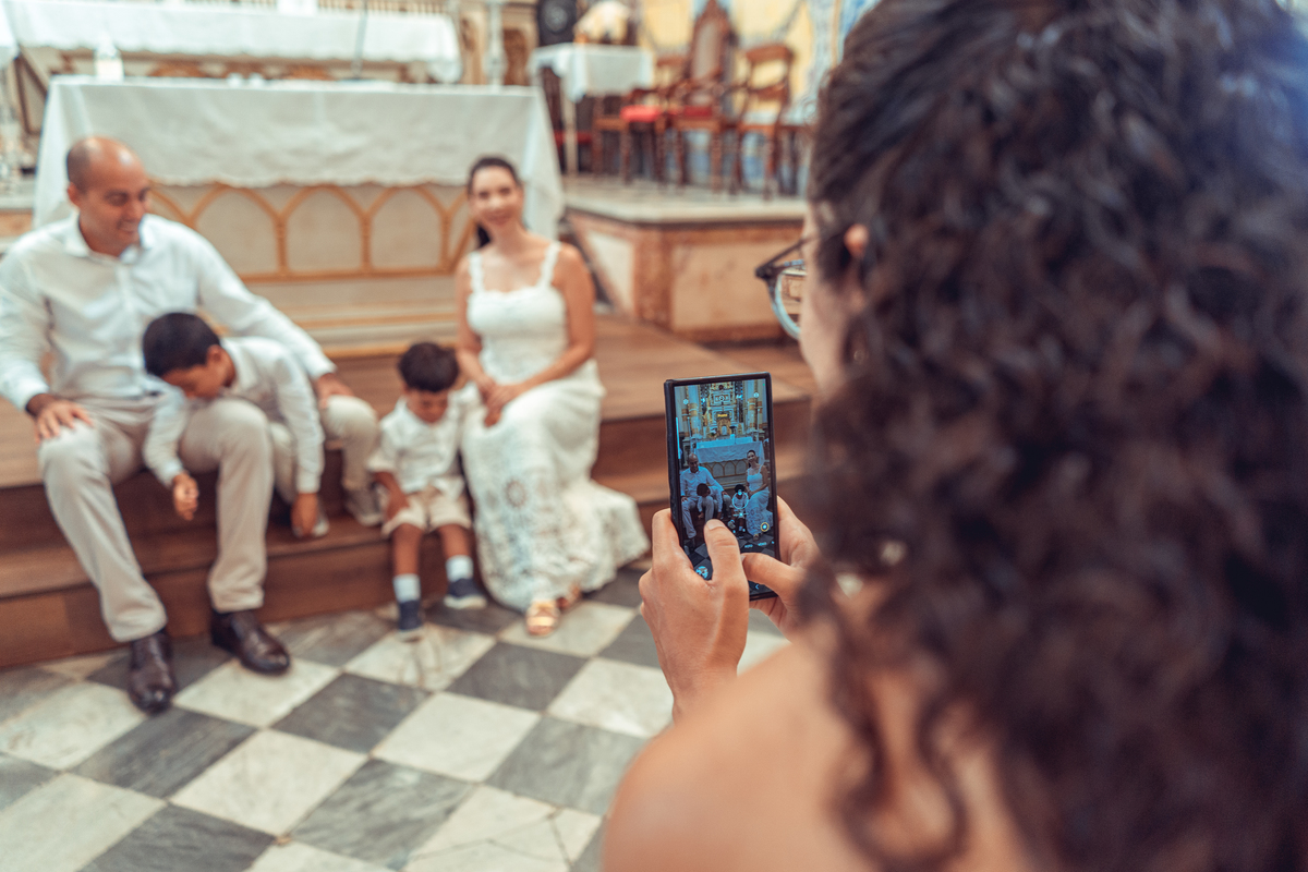 Fotografia Foto Fotografa Batizado Batismo Senhoritas Madrinha Padrinho familia espontanea documental