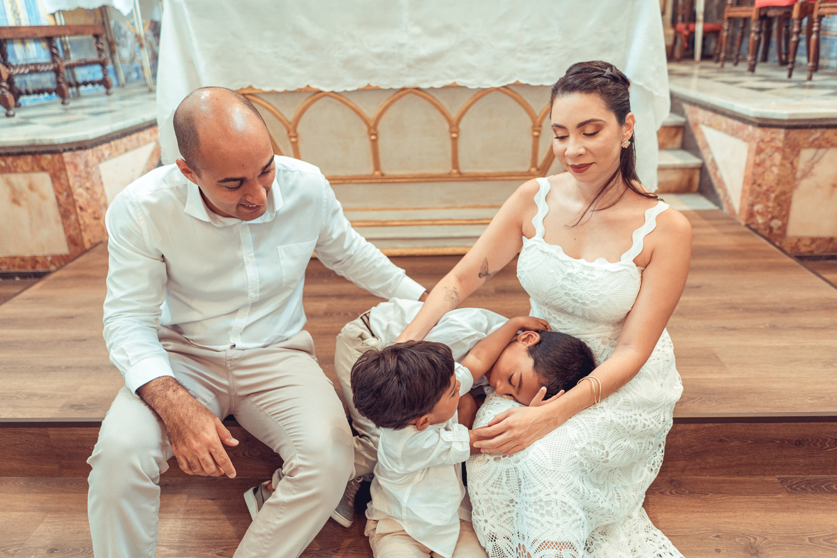 Fotografia Foto Fotografa Batizado Batismo Senhoritas Madrinha Padrinho familia espontanea documental
