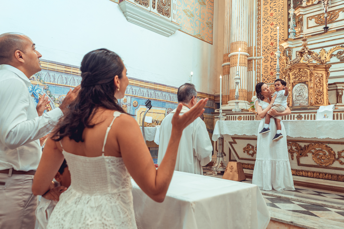 Fotografia Foto Fotografa Batizado Batismo Senhoritas Madrinha Padrinho familia espontanea documental