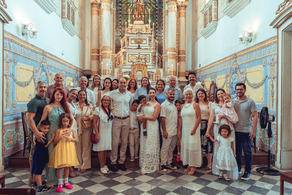 Fotografia Foto Fotografa Batizado Batismo Senhoritas Madrinha Padrinho familia espontanea documental