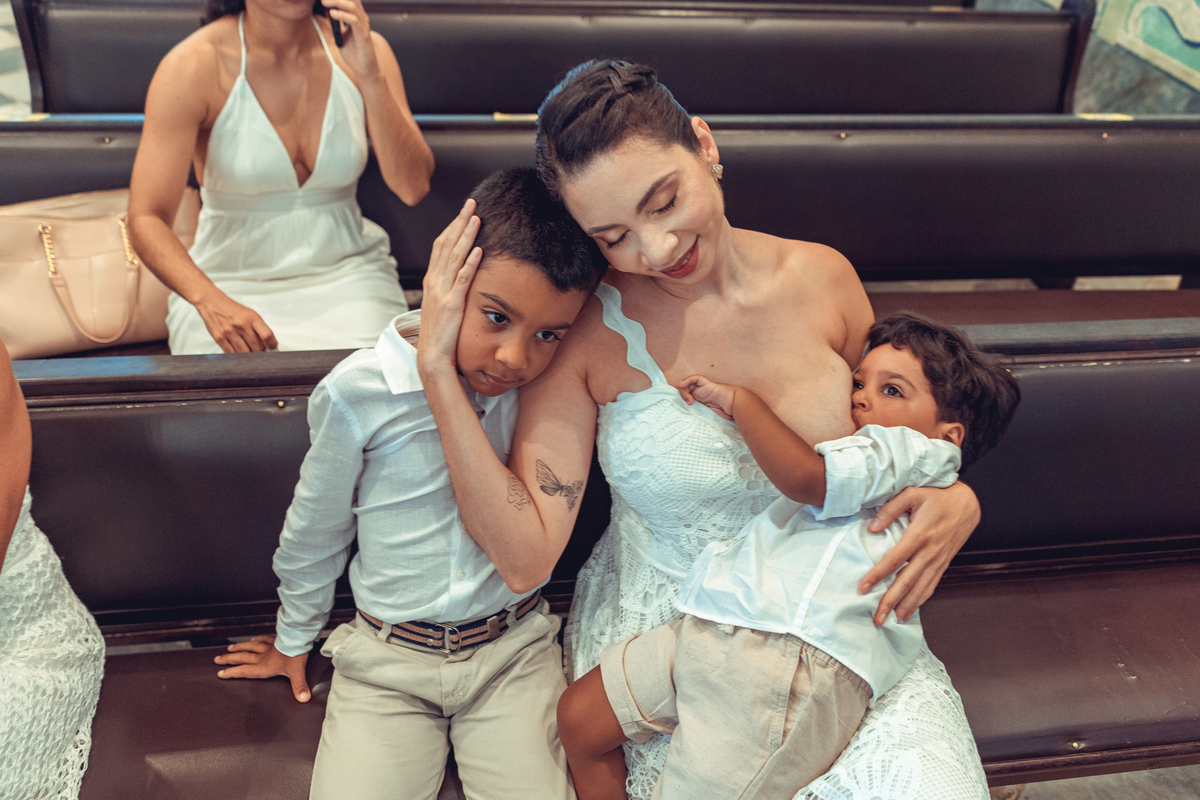 Fotografia Foto Fotografa Batizado Batismo Senhoritas Madrinha Padrinho familia espontanea documental