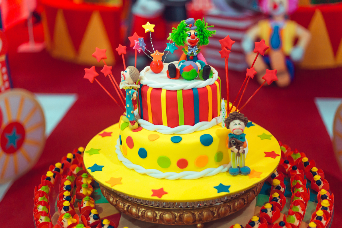bolo festa infantil tema circo em salvador