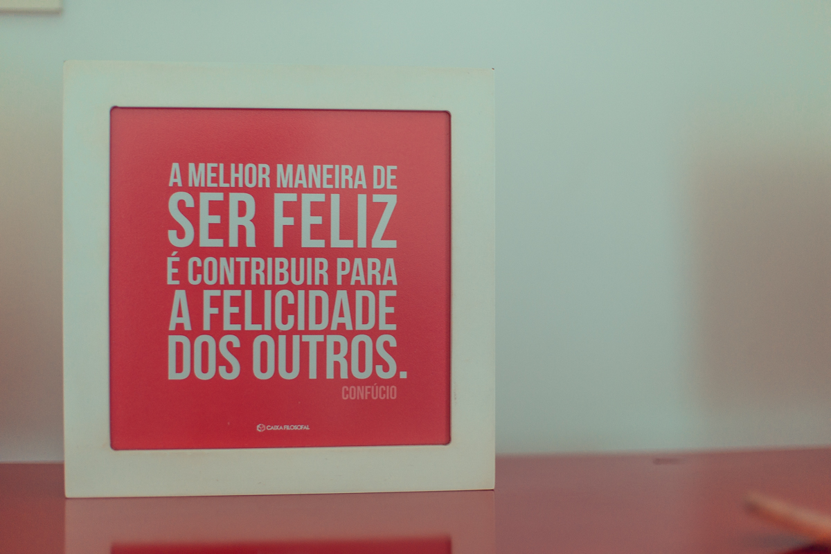 a melhor maneira de ser feliz é contribuir para a felicidade dos outros