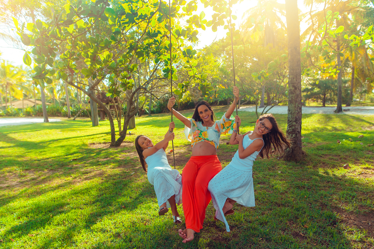 camila rabello e filhas posam em ensaio gravida em salvador