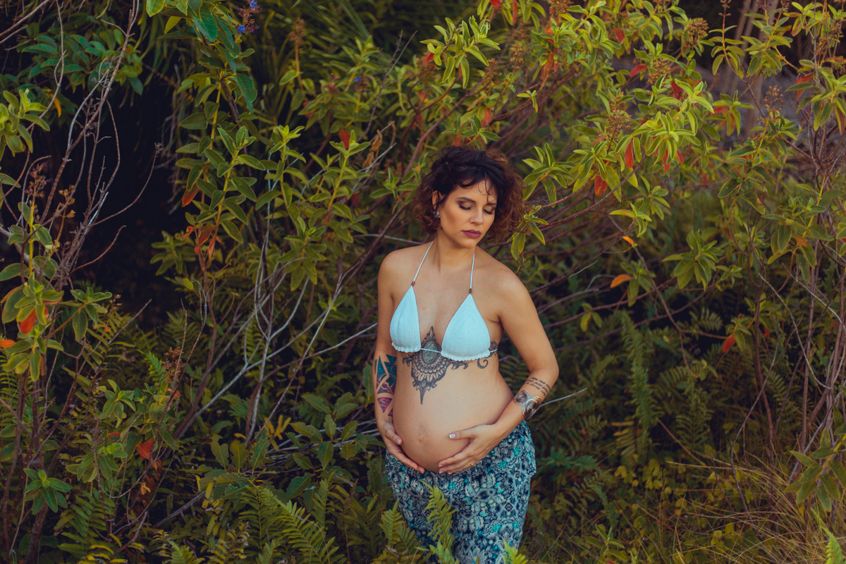 gravida linda foto na natureza ensaio gestante em salvador fotografia