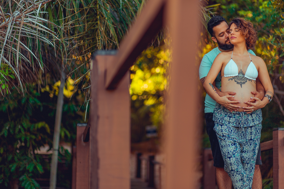 foto linda ensaio gestante praia de itacimirim criativa na ponte