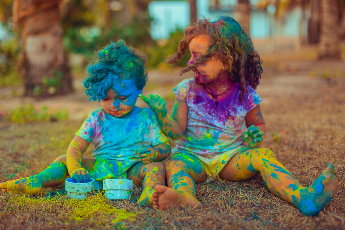 zim colors tinta em pó ensaio infantil