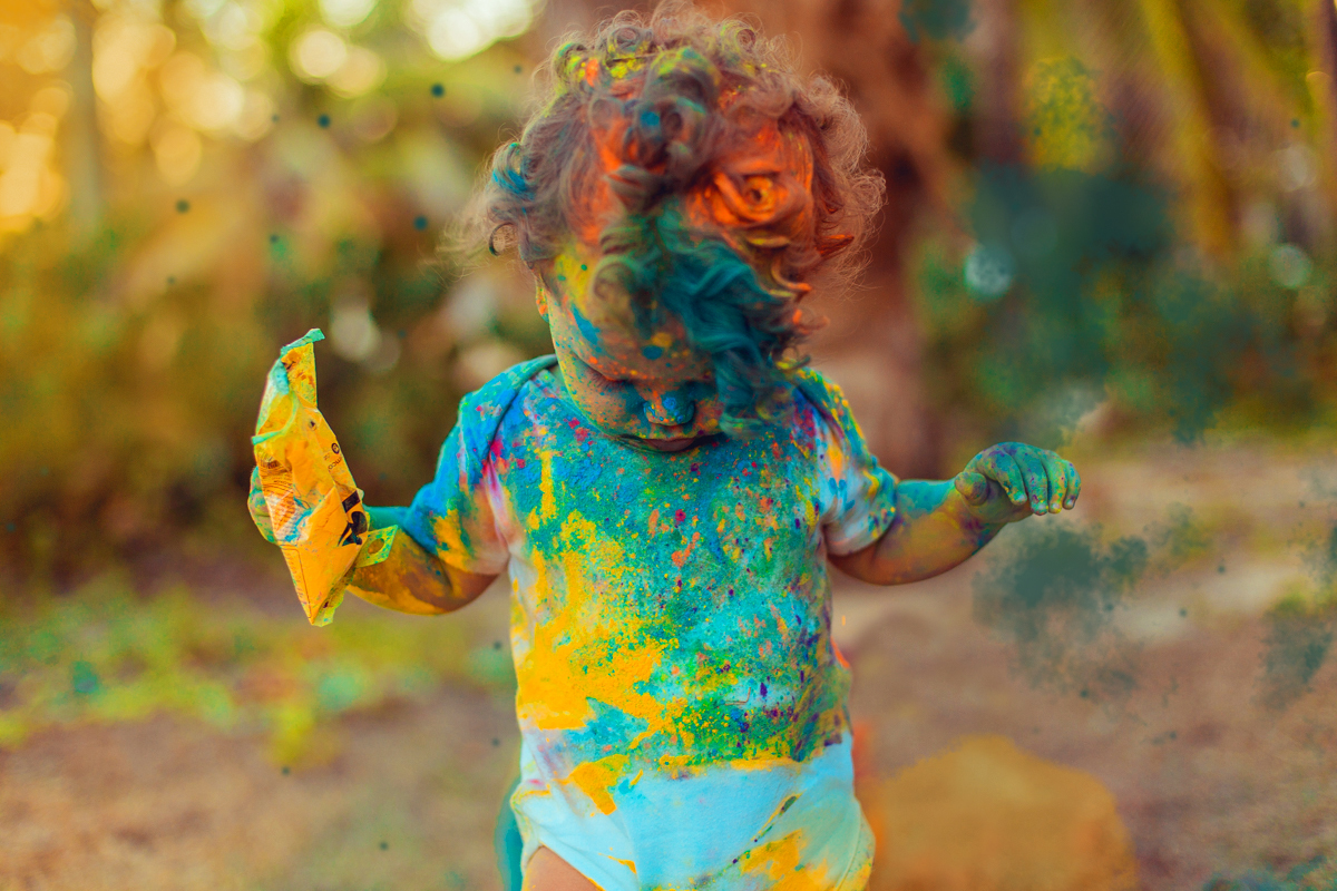 zim colors tinta em pó bebe 1 ano aniversario infantil salvador