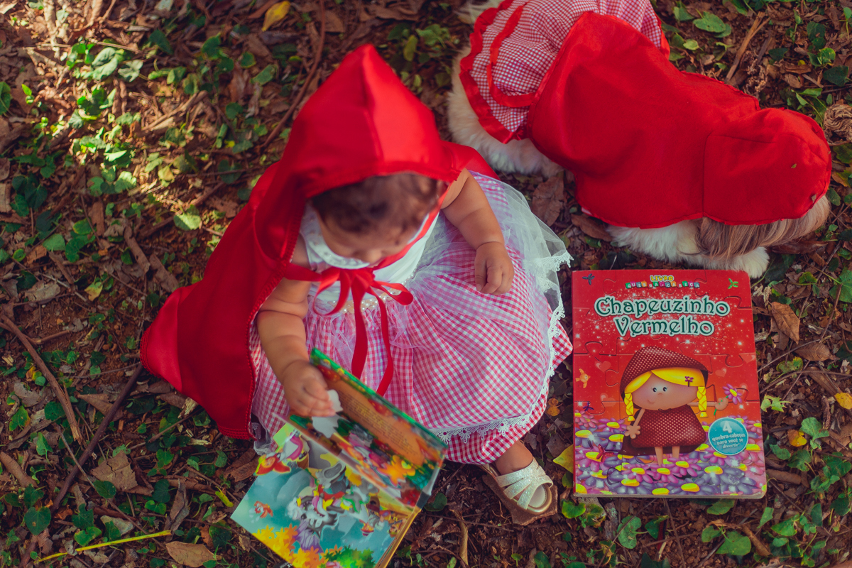 ensaio tematico chapeuzinho vermelho salvador fotografia infantil pre aniversario livro