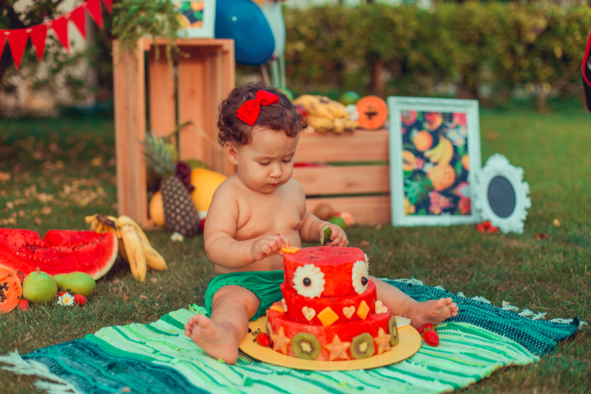  smash the fruit cake ensaio infantil salvador fotografia fotografo frutas melancia 1 ano