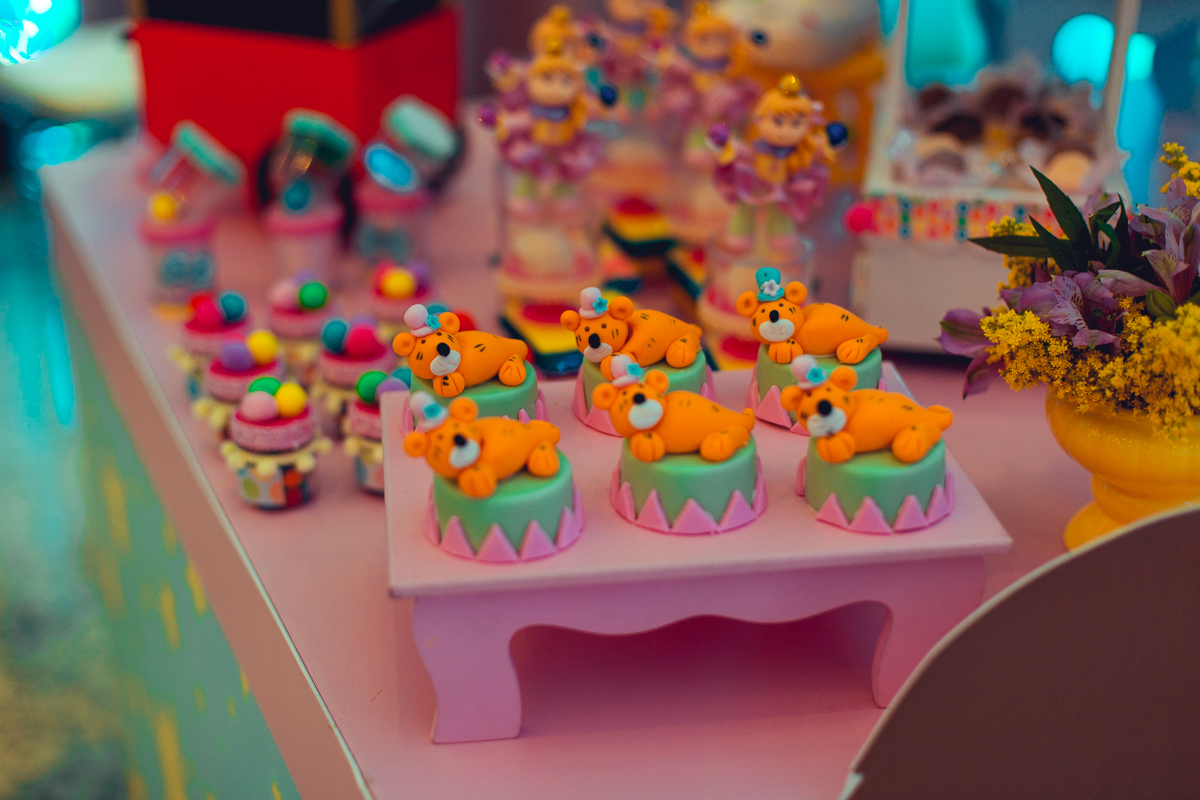 aniversario infantil senhoritas fotografia aloha gestante festa circo circus decoração menina feminina personalizados decor criativa doces bolo biscuit feltro salvador