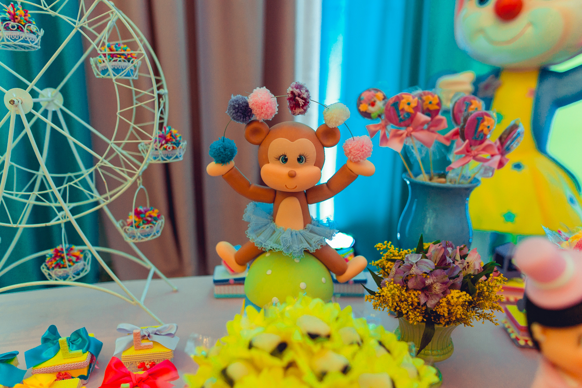 aniversario infantil senhoritas fotografia aloha gestante festa circo circus decoração menina feminina personalizados decor criativa doces bolo biscuit feltro