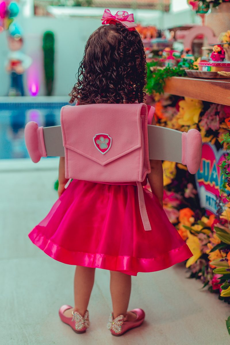 senhoritas ludy siqueira aniversario infantil fotografia fotografa festa patrulha canina decor decoração tema salvador foto album book melhor criativa diferente ideias ideia bolo cake fantasia roupa vestido menina mochila