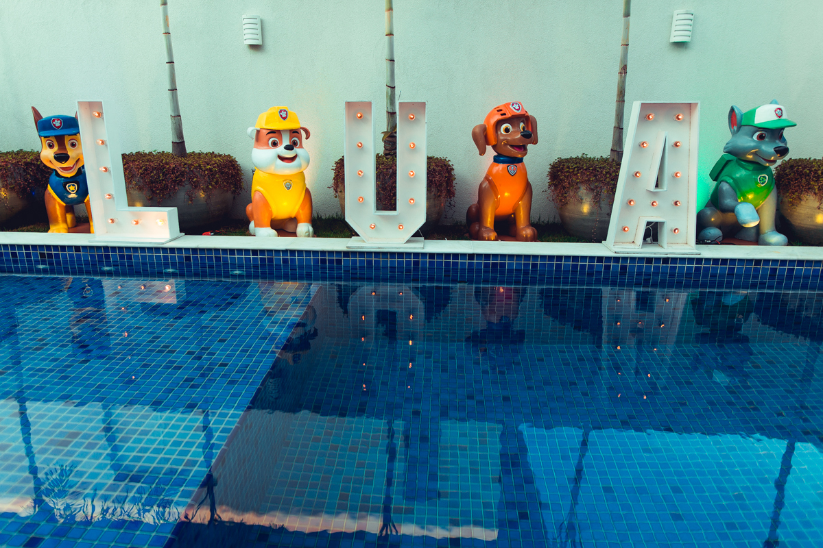 senhoritas ludy siqueira aniversario infantil fotografia fotografa festa patrulha canina decor decoração tema salvador foto album book melhor criativa diferente ideias ideia bolo cake letras grandes