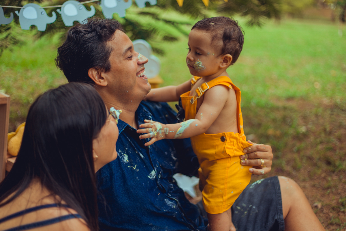 smash the cake esmagando o bolo the fruit salvador fotografia ensaio book fotos fotografo fotografa senhoritas decoração cenario bolo decor ideias elefantinho elefante cinza chuva de amor nuvens amarelas estrelas