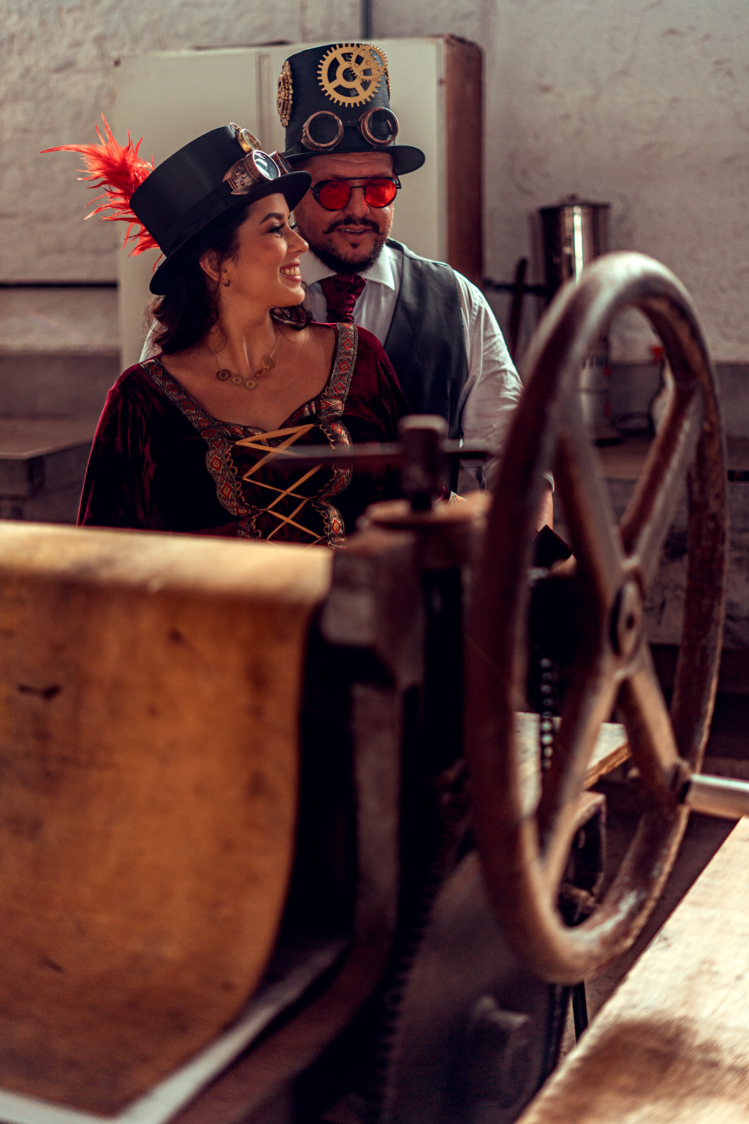 steampunk ensaio gestante salvador fotografia senhoritas mam salvador museu de arte moderna gravida gravidez 