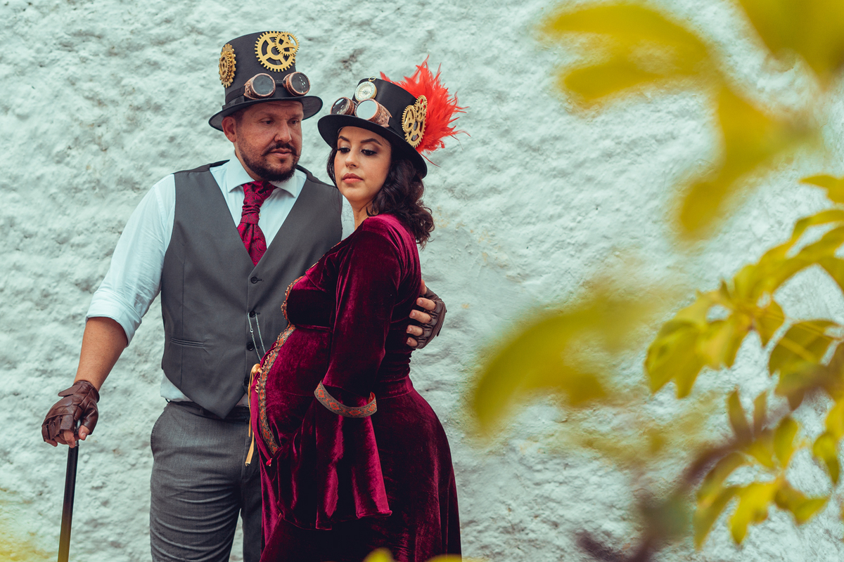 steampunk ensaio gestante salvador fotografia senhoritas mam salvador museu de arte moderna gravida gravidez 