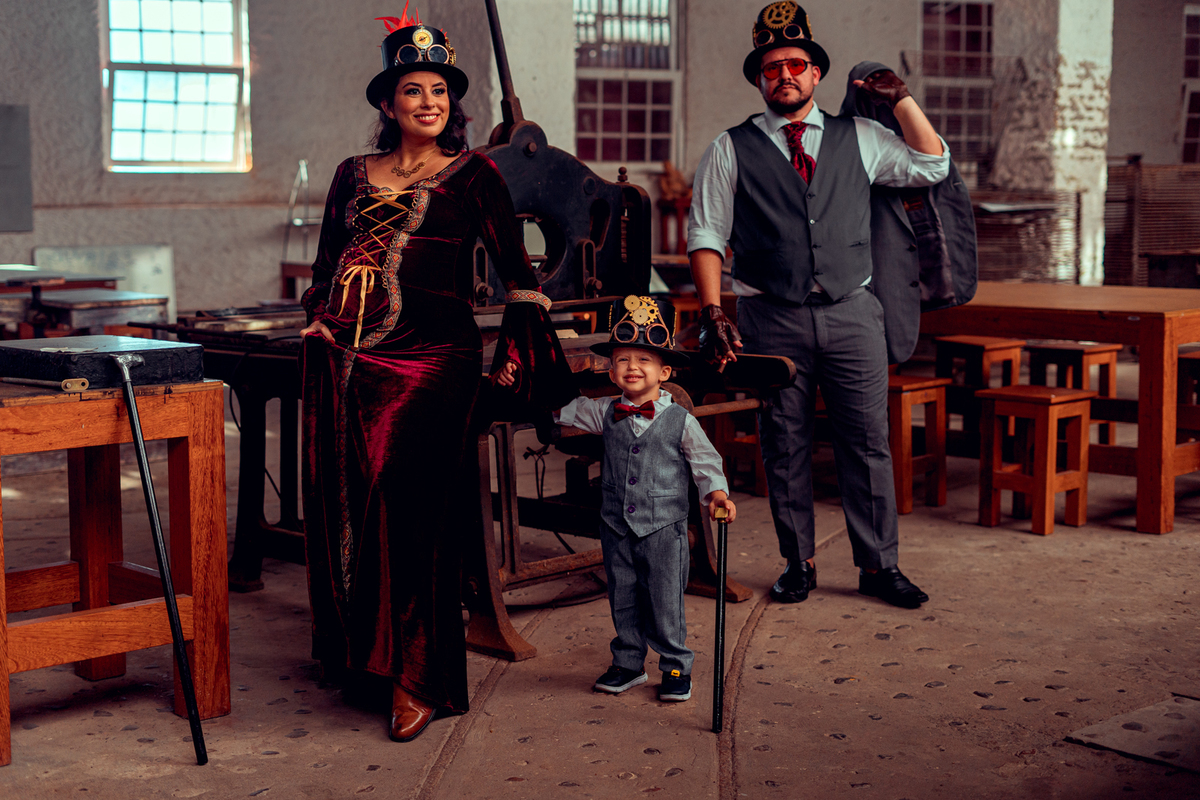 steampunk ensaio gestante salvador fotografia senhoritas mam salvador museu de arte moderna gravida gravidez 