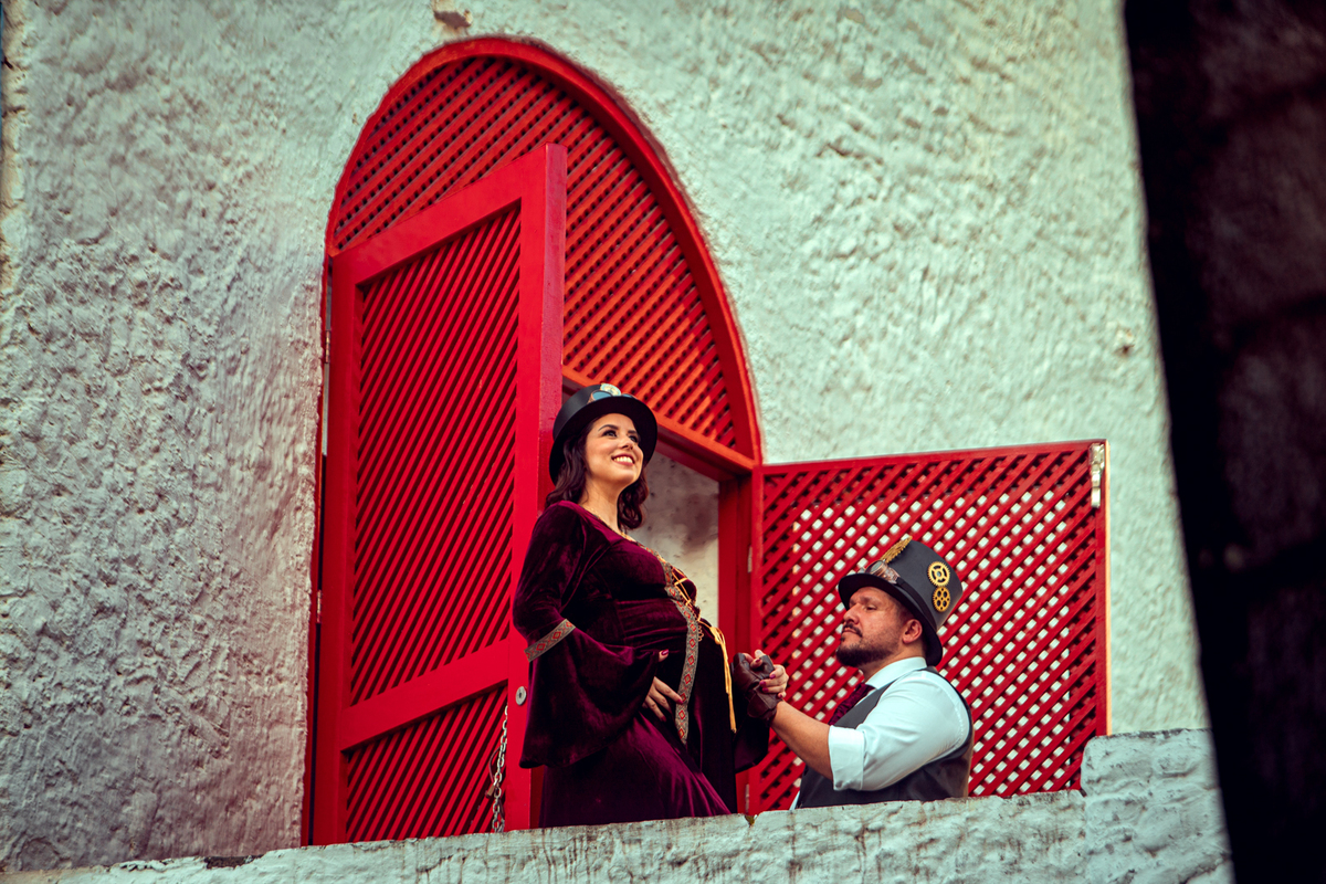 steampunk ensaio gestante salvador fotografia senhoritas mam salvador museu de arte moderna gravida gravidez 