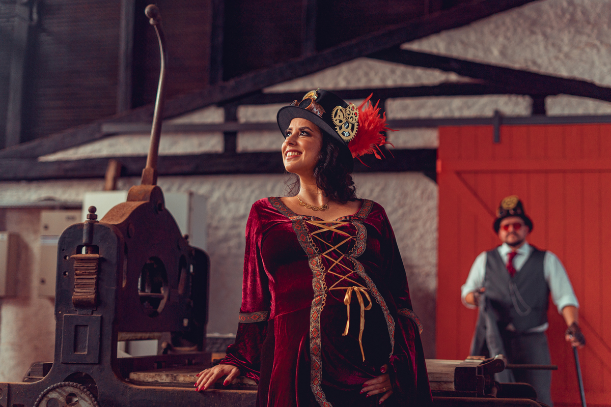 steampunk ensaio gestante salvador fotografia senhoritas mam salvador museu de arte moderna gravida gravidez 