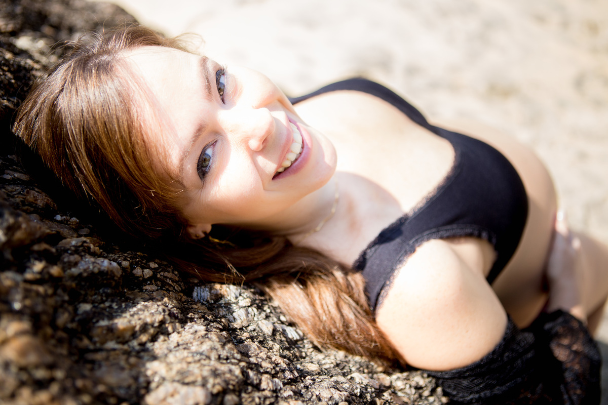 Ensaio gestante na Praia Vermelha no Rio de Janeiro