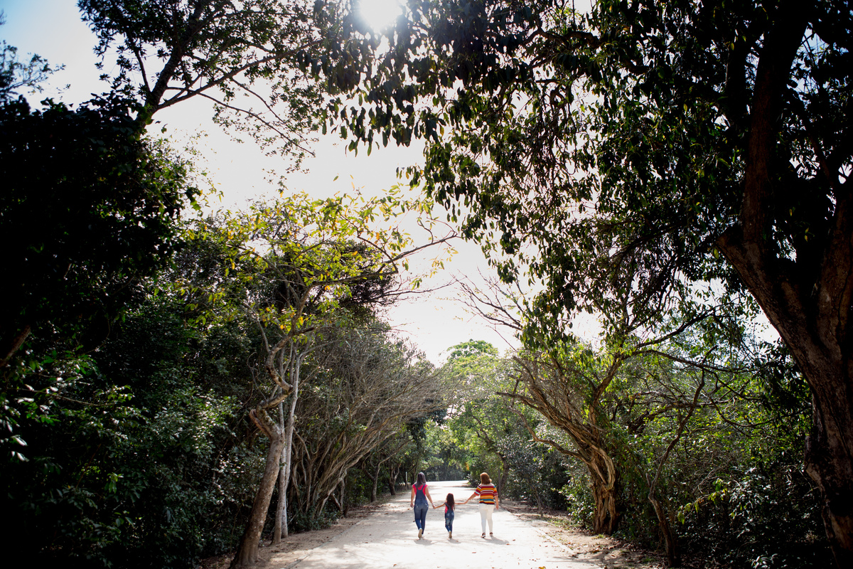 ensaio mãe filha e avó no bosque da barra rio de janeiro