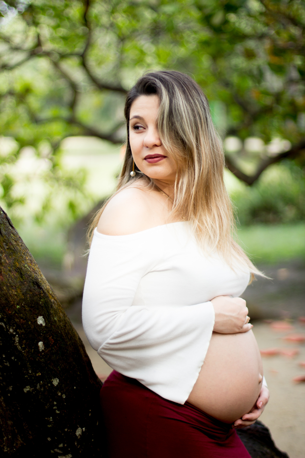 ensaio de gestante no bosque da barra