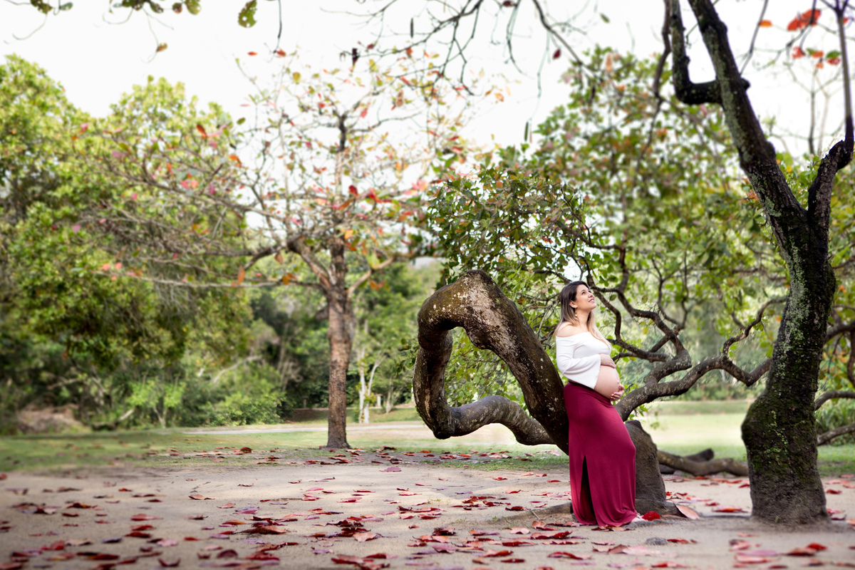 ensaio de gestante no bosque da barra
