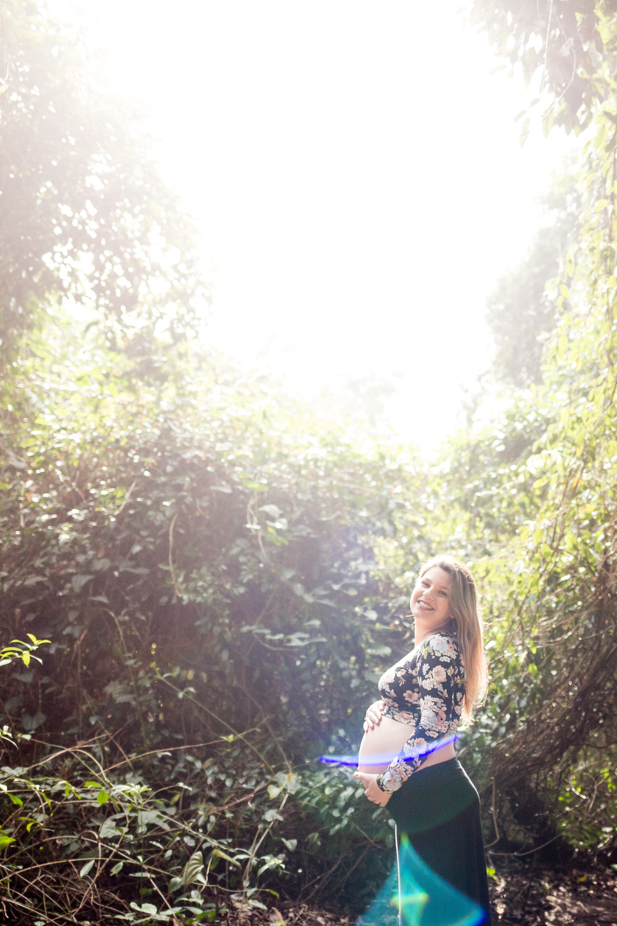 ensaio de gestante no bosque da barra