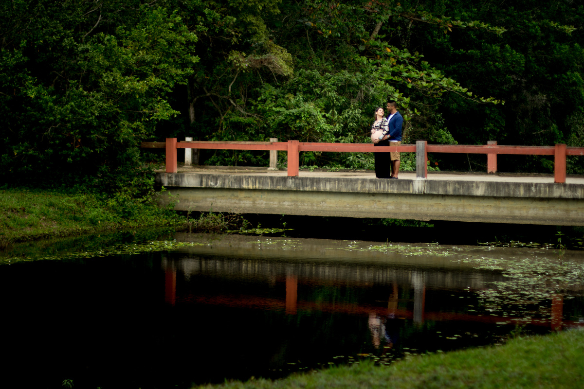ensaio de gestante no bosque da barra