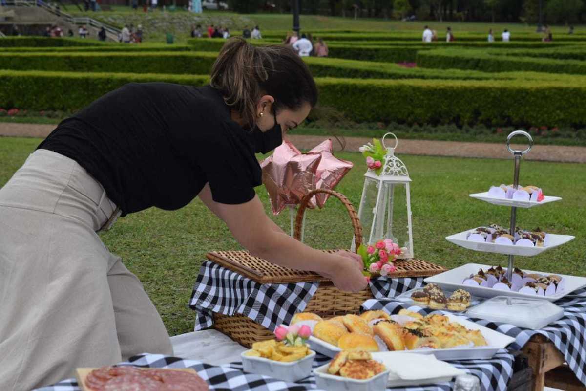 organizando piquenique
