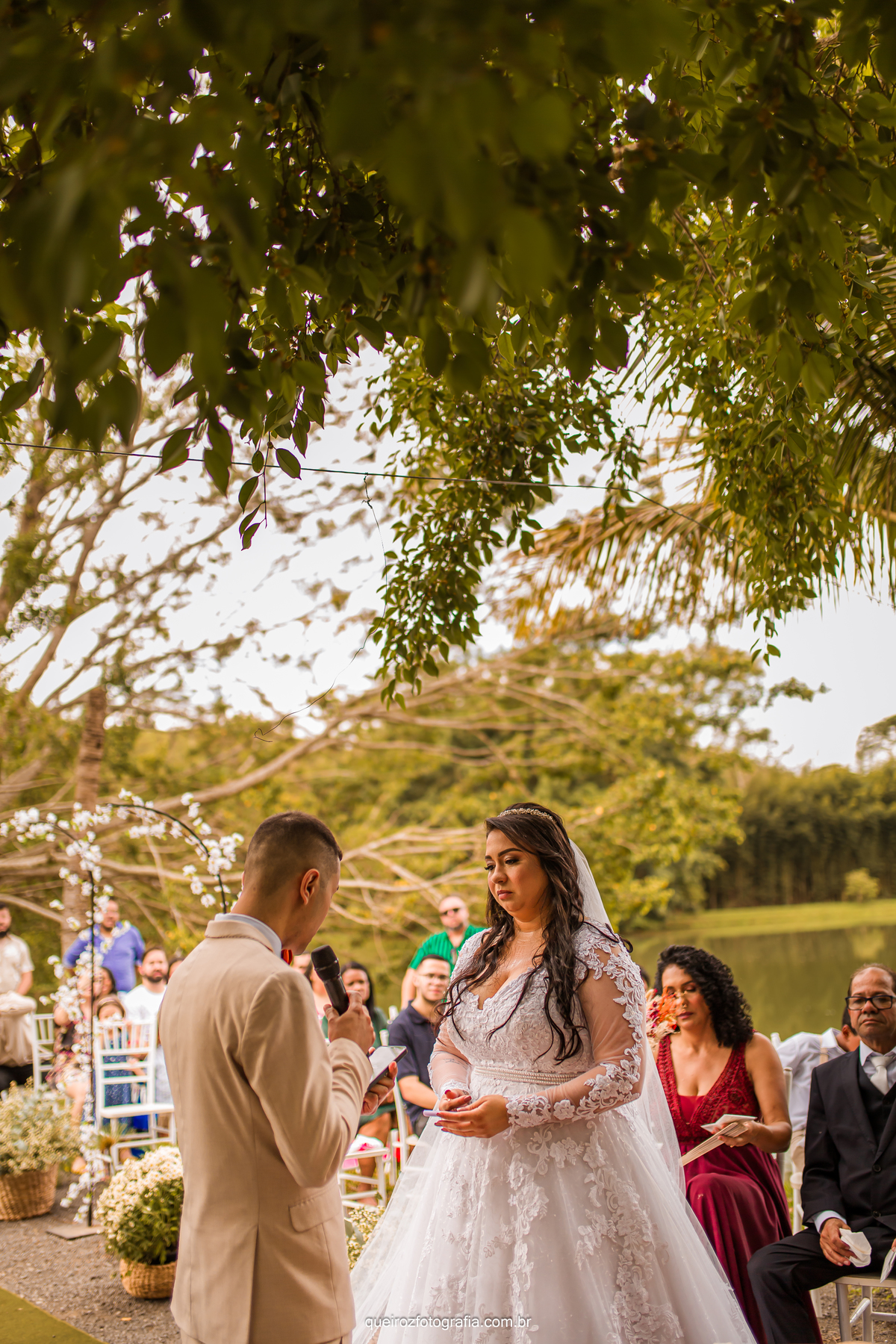 Momento dos votos dos noivos