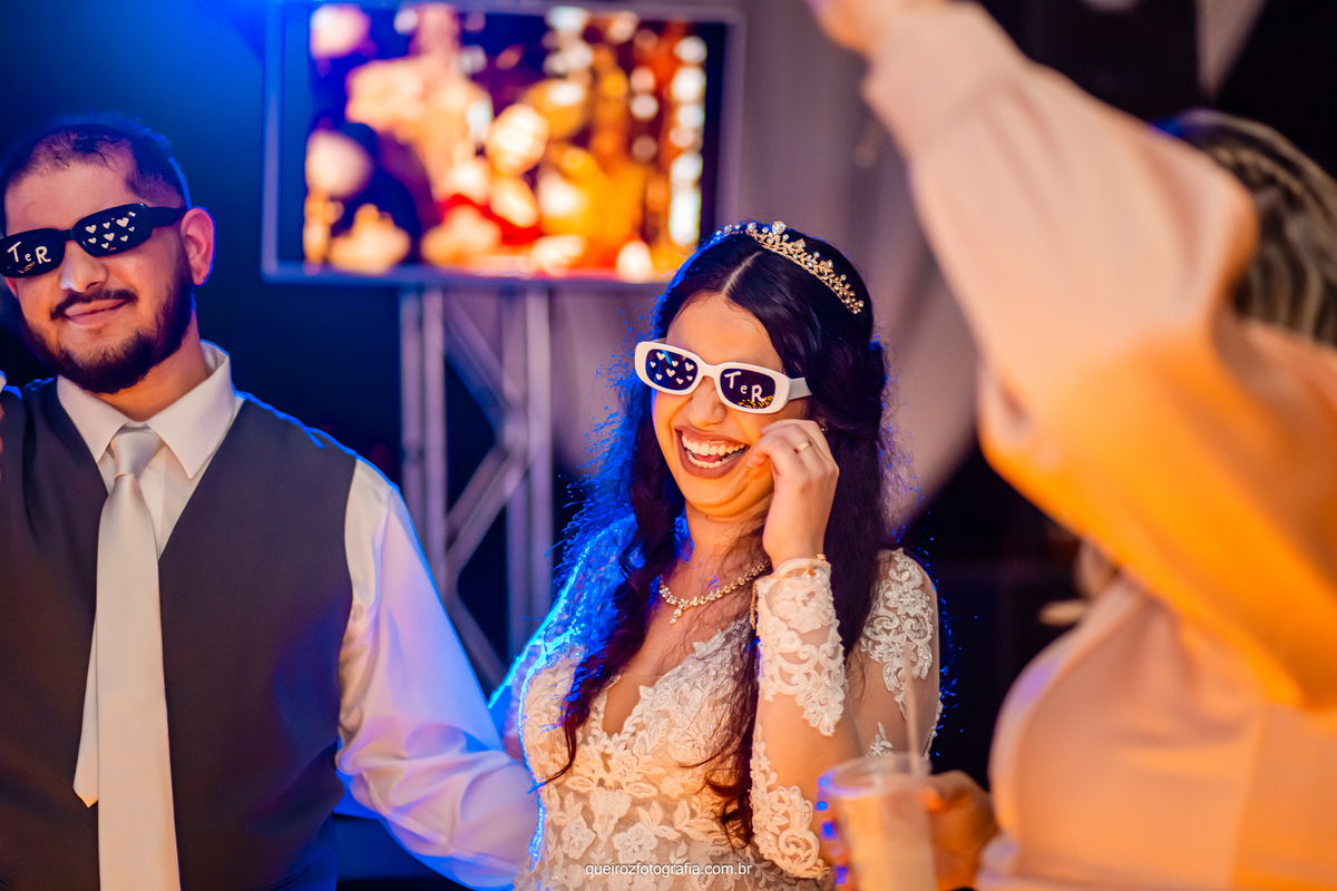 Festa com os noivos