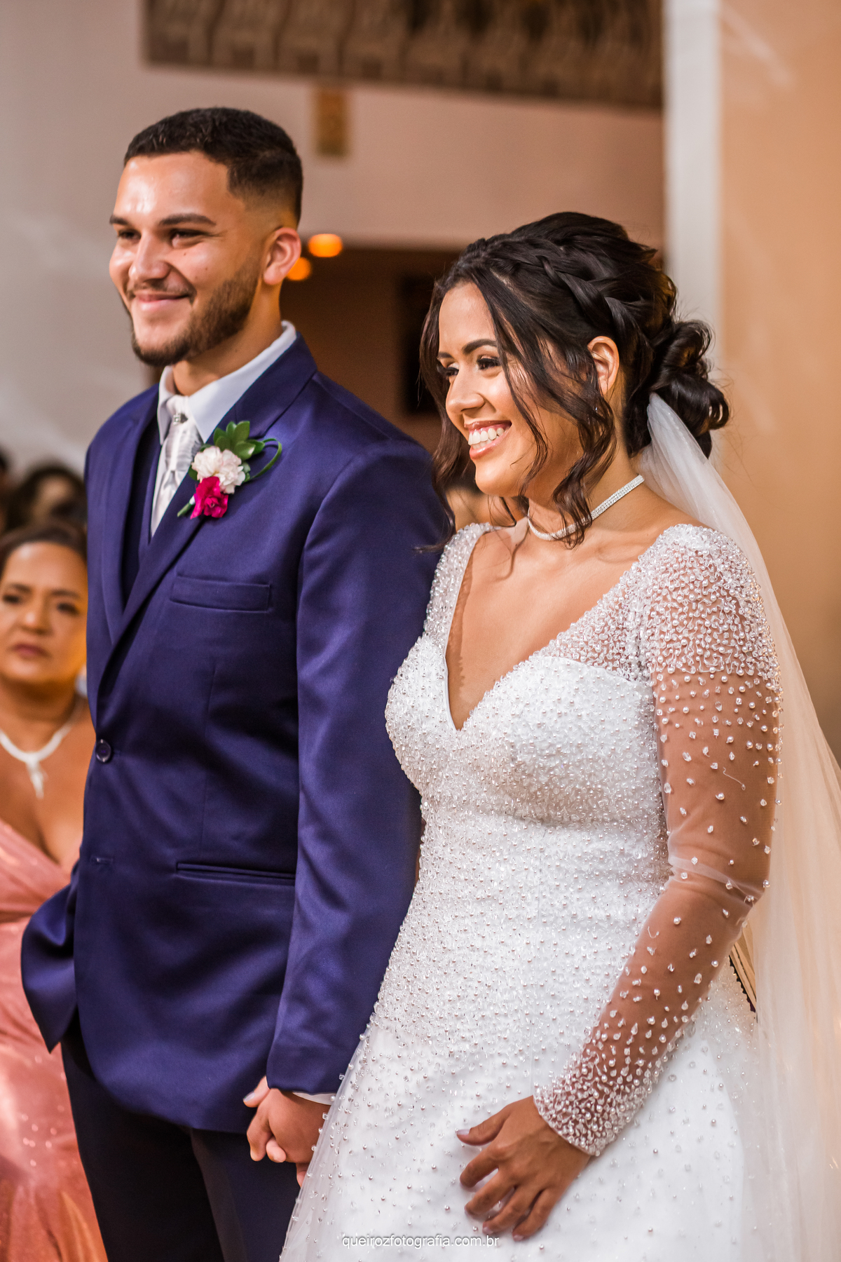 casamento noivos sorrindo
