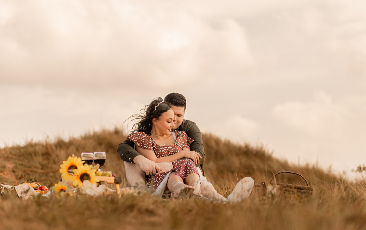 ensaio casal pré wedding paisagem campo