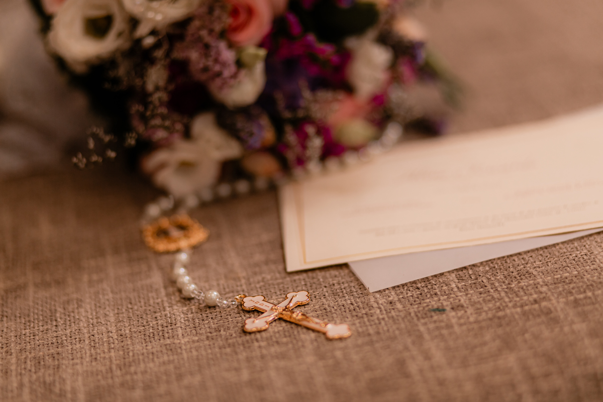 detalhes noiva buquê