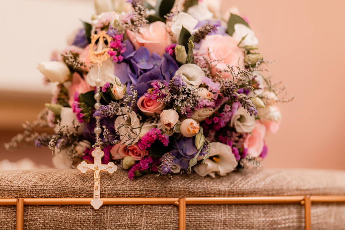 detalhes noiva buquê