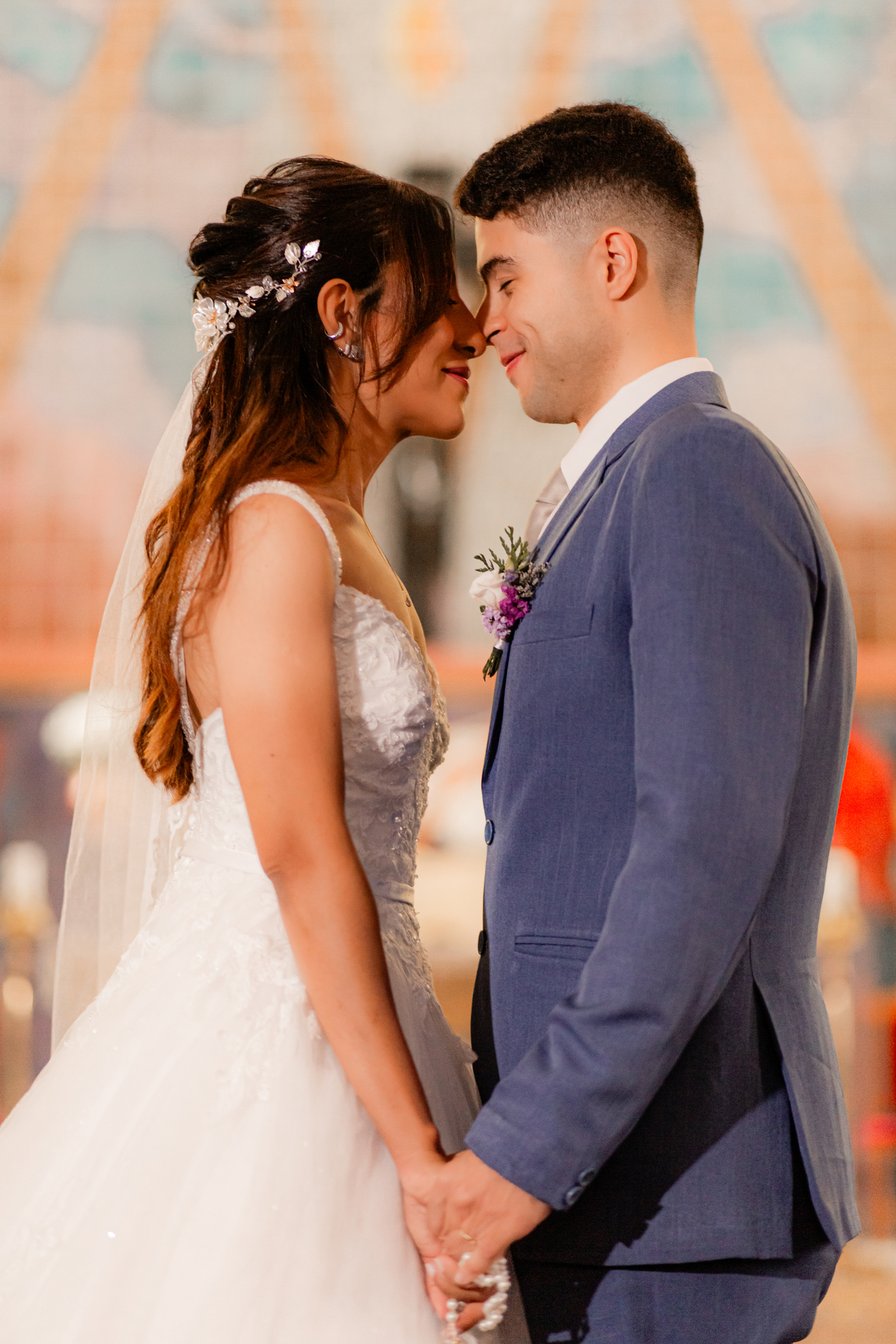 Noiva vestido de noiva casamento igreja emoção amor inesquecível