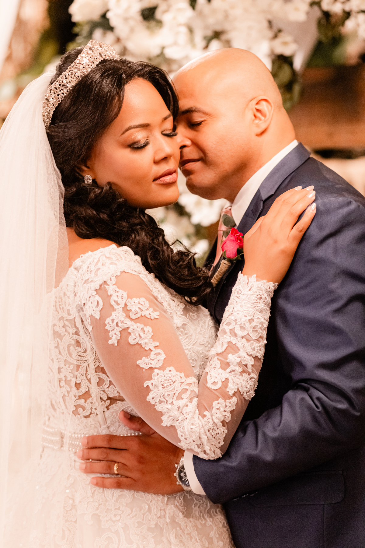 Casamento vestido de noiva festa cerimônia alegria e emoção