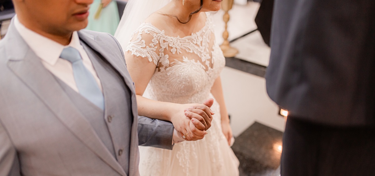 Cerimônia casamento vestido de noiva