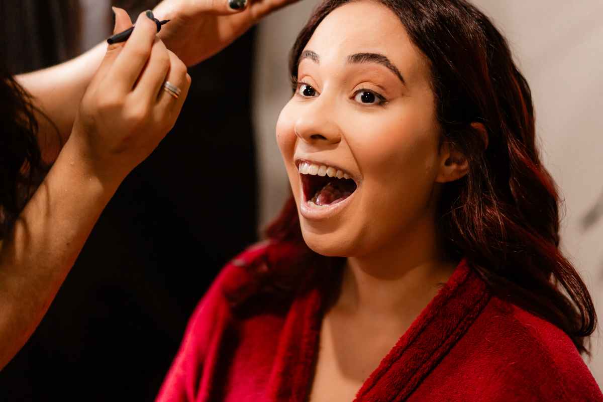 Making of noiva casamento alegria emoção